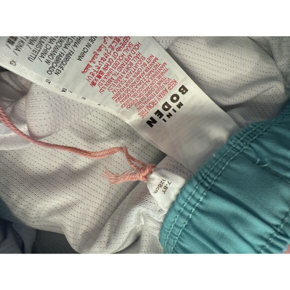 MINI BODEN Kids' Print Swim Trunks In Green Puppy Scooter Sz 7/8 NWT - Picture 8 of 11